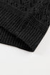 Eyelet Pattern Detail V Neck Drop Shoulder Sweater